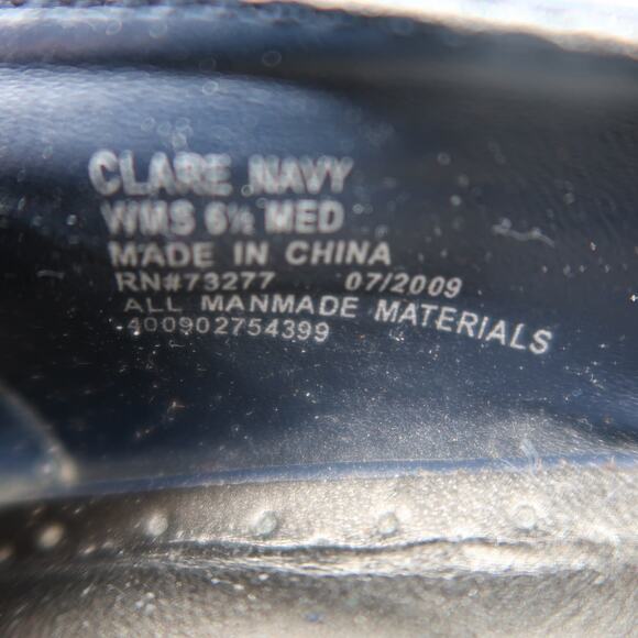 Croft & Barrow Shoes Womens 6.5 Casual Mary Jane Clare Navy Slip On Low Wedge - Picture 11 of 12